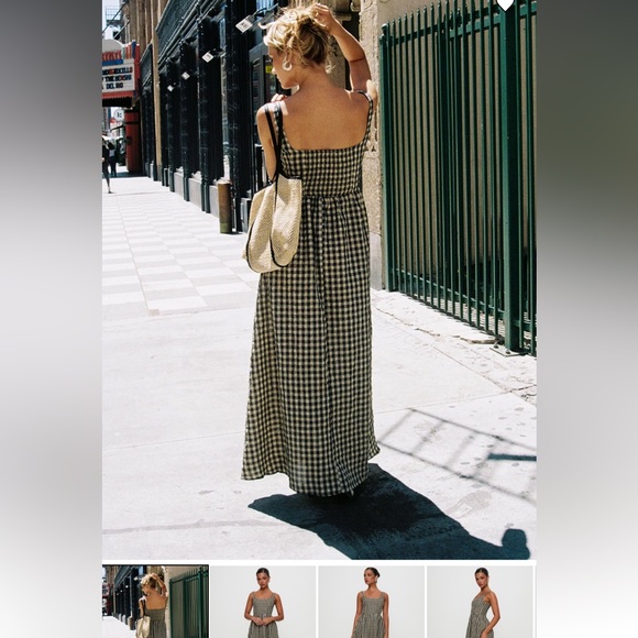 Princess Polly Tan and Black Checkered Maxi Dress 🖤💛🖤 - Picture 3 of 10